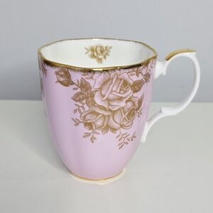 Vintage Royal Albert 100 Year Anniversary Pink Floral Gold Trim Teacup